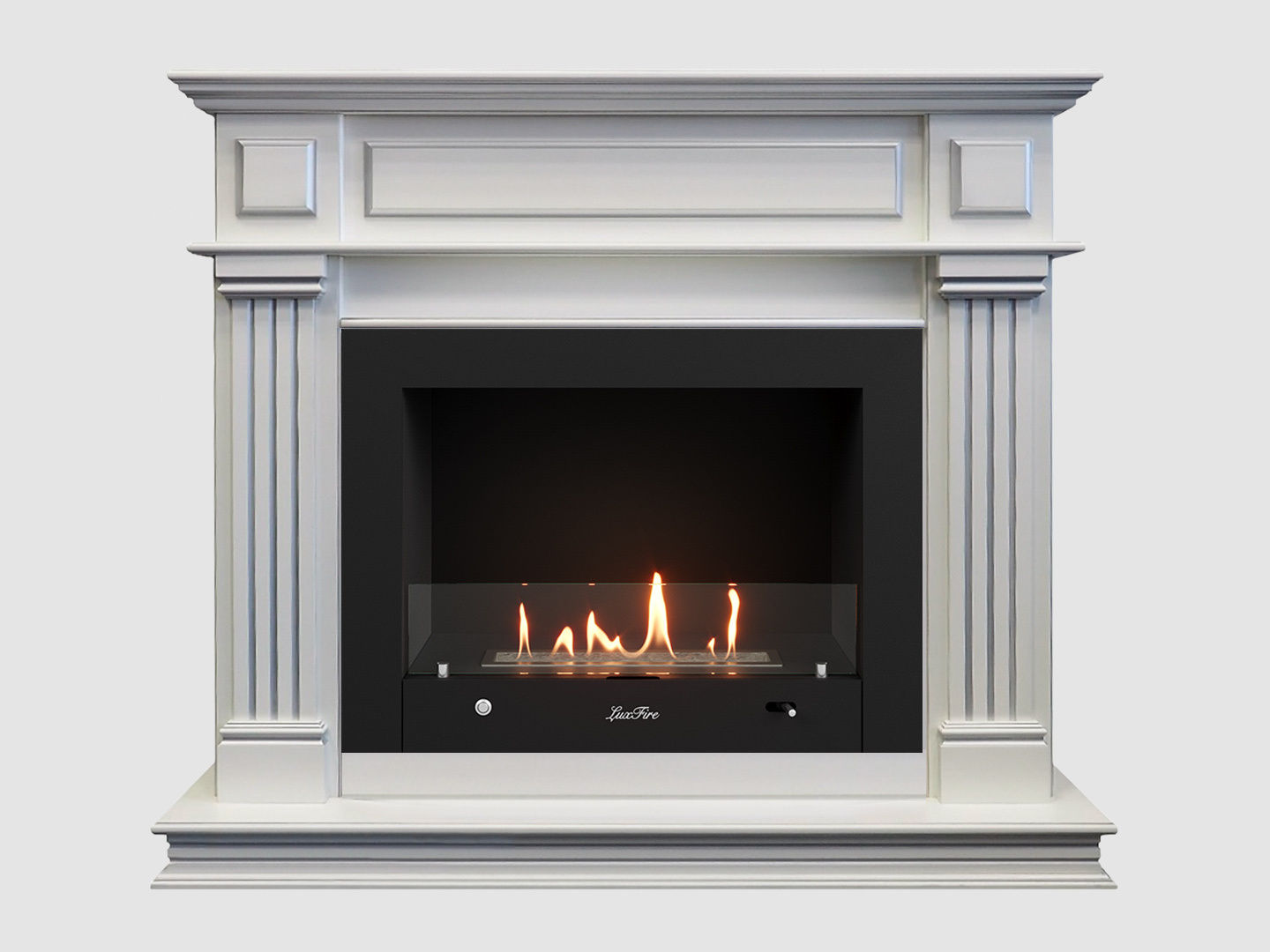 Каминный портал МДФ "Амелия 1200" с биокамином Lux Fire "Фаер Бокс 4 - 30" (белый) Каминный портал МДФ "Амелия 1200" с биокамином Lux Fire "Фаер Бокс 4 - 30" (белый) по цене 124 300 руб.