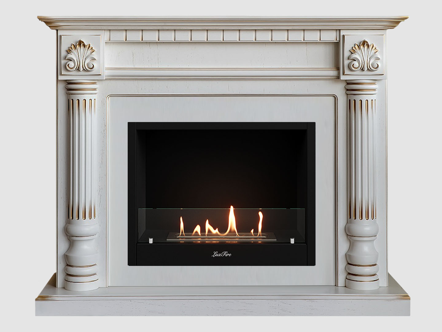 Каминный портал МДФ "Македония 1250" с биокамином Lux Fire "Фаер Бокс 1-25.5" (белый) Каминный портал МДФ "Македония 1250" с биокамином Lux Fire "Фаер Бокс 1-25.5" (белый) по цене 85 600 руб.