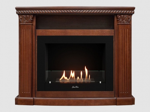 Каминный портал МДФ "Людовик 1300" с биокамином Lux Fire "Фаер Бокс 2 - 33" (темный орех) Каминный портал МДФ "Людовик 1300" с биокамином Lux Fire "Фаер Бокс 2 - 33" (темный орех)