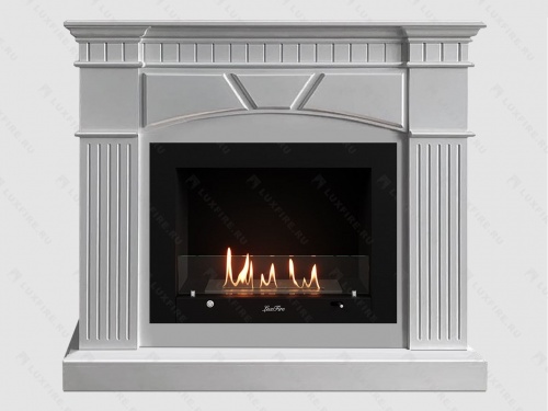Каминный портал МДФ "Шервуд 1250" с биокамином Lux Fire "Фаер Бокс 3-33" (белый) Каминный портал МДФ "Шервуд 1250" с биокамином Lux Fire "Фаер Бокс 3-33" (белый)