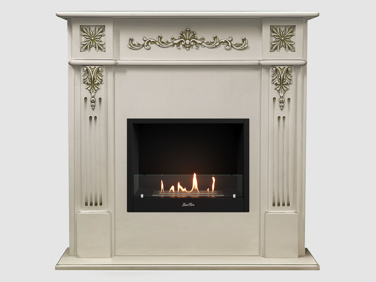 Каминный портал МДФ "Монреаль 1100" с биокамином Lux Fire "Фаер Бокс 1-25.5" (белый) Каминный портал МДФ "Монреаль 1100" с биокамином Lux Fire "Фаер Бокс 1-25.5" (белый) по цене 73 800 руб.