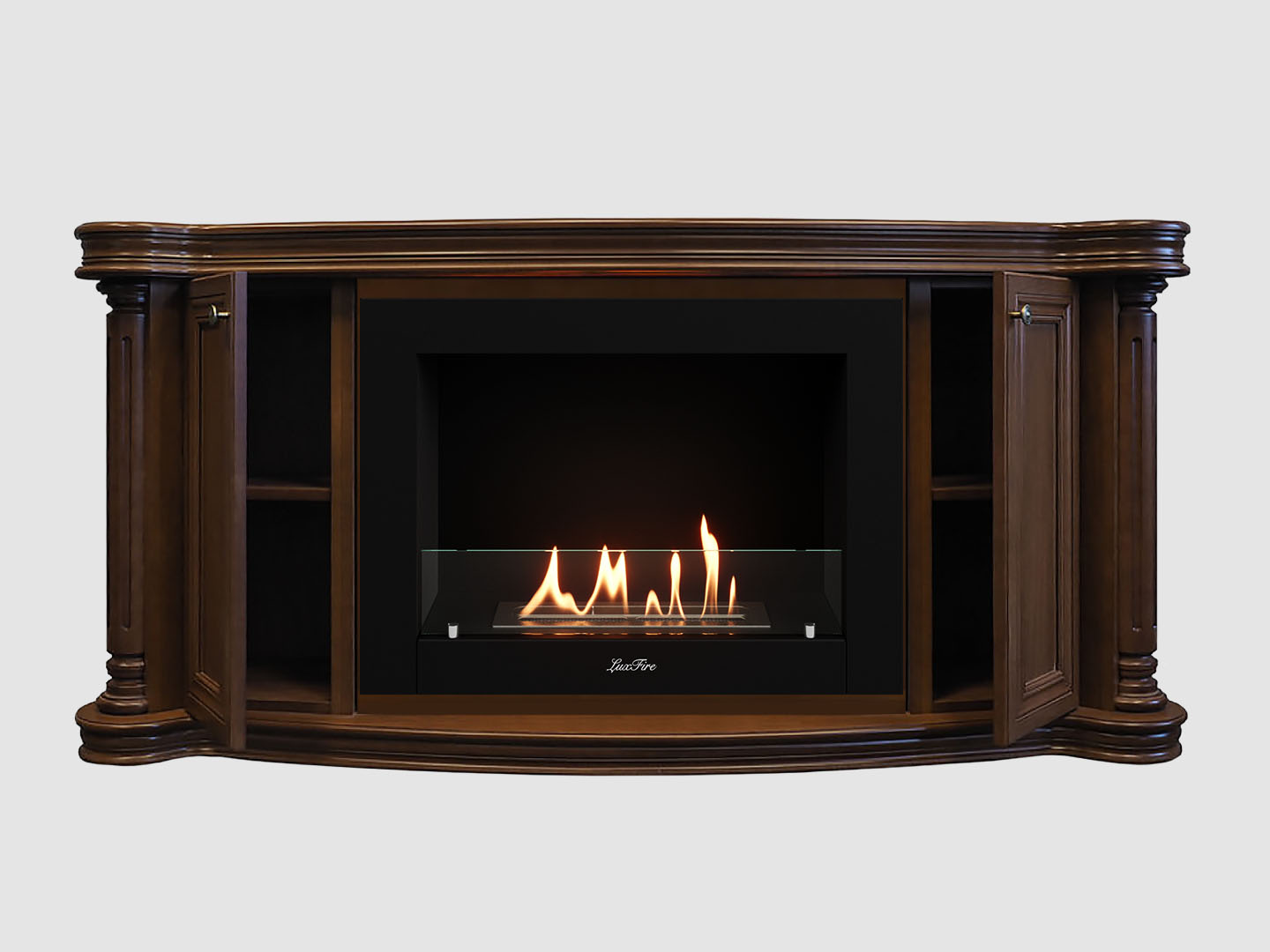 Каминный портал МДФ "Бетховен 1500" с биокамином Lux Fire "Фаер Бокс 2 - 30" (темный орех) Каминный портал МДФ "Бетховен 1500" с биокамином Lux Fire "Фаер Бокс 2 - 30" (темный орех) по цене 109 100 руб.