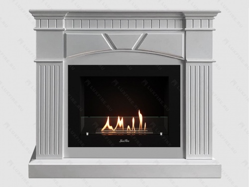 Каминный портал МДФ "Шервуд 1100" с биокамином Lux Fire "Фаер Бокс 2-25.5" (белый) Каминный портал МДФ "Шервуд 1100" с биокамином Lux Fire "Фаер Бокс 2-25.5" (белый)