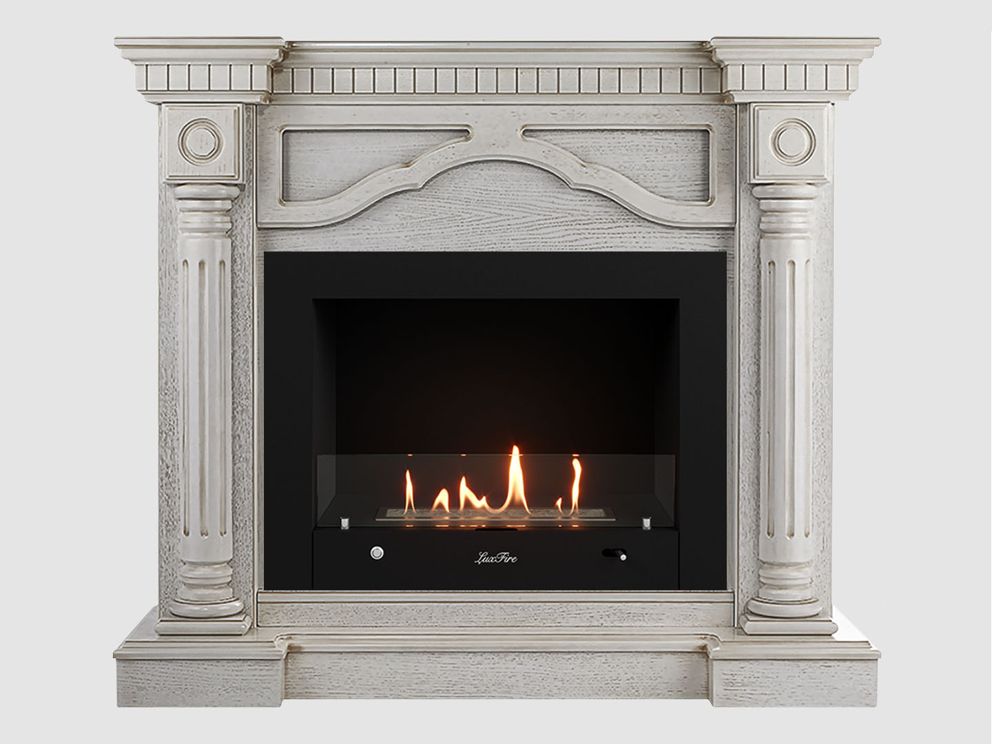 Каминный портал МДФ "Монако 1210" с биокамином Lux Fire "Фаер Бокс 4-30" (белый) Каминный портал МДФ "Монако 1210" с биокамином Lux Fire "Фаер Бокс 4-30" (белый) по цене 124 300 руб.