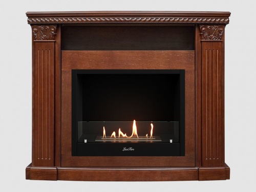 Каминный портал МДФ "Людовик 1300" с биокамином Lux Fire "Фаер Бокс 1 - 33" (темный орех) Каминный портал МДФ "Людовик 1300" с биокамином Lux Fire "Фаер Бокс 1 - 33" (темный орех)