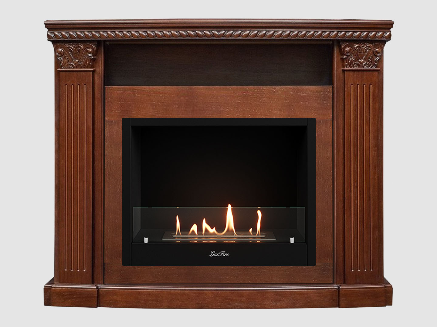 Каминный портал МДФ "Людовик 1300" с биокамином Lux Fire "Фаер Бокс 1 - 33" (темный орех) Каминный портал МДФ "Людовик 1300" с биокамином Lux Fire "Фаер Бокс 1 - 33" (темный орех) по цене 79 700 руб.