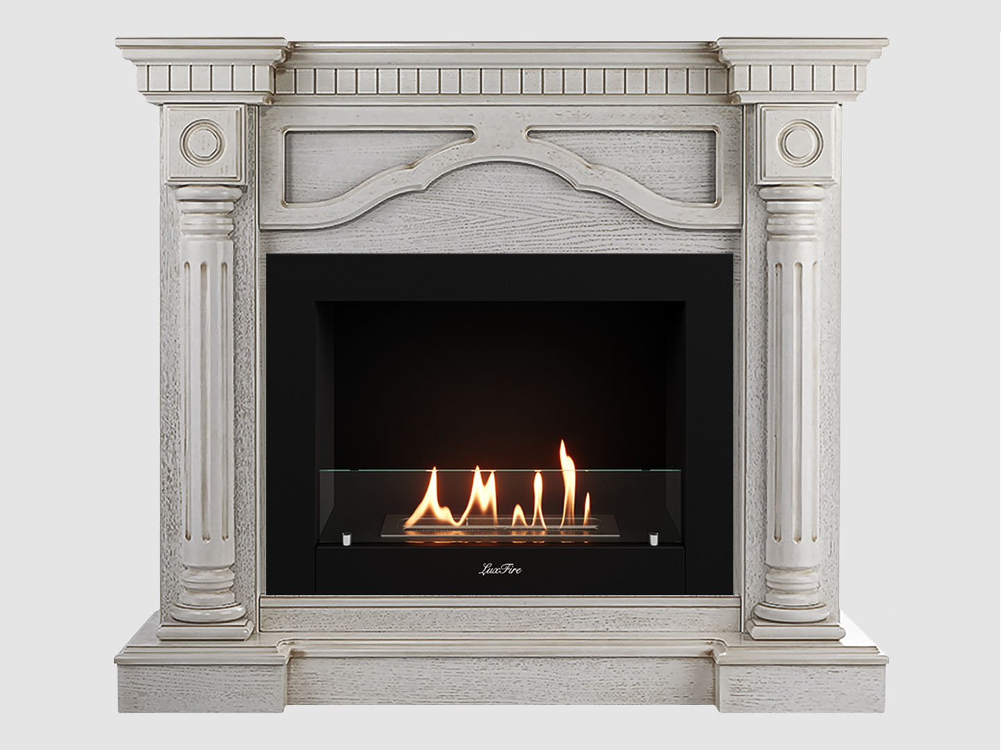 Каминный портал МДФ "Монако 1210" с биокамином Lux Fire "Фаер Бокс 2-30" (белый) Каминный портал МДФ "Монако 1210" с биокамином Lux Fire "Фаер Бокс 2-30" (белый) по цене 78 100 руб.