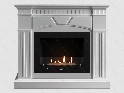 Каминный портал МДФ "Шервуд 1200" с биокамином Lux Fire "Фаер Бокс 3-30" (белый) Каминный портал МДФ "Шервуд 1200" с биокамином Lux Fire "Фаер Бокс 3-30" (белый)
