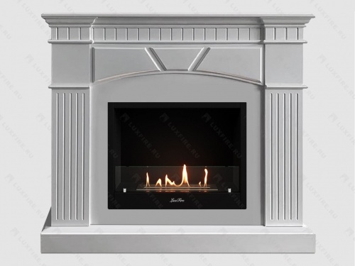 Каминный портал МДФ "Шервуд 1200" с биокамином Lux Fire "Фаер Бокс 1-30" (белый) Каминный портал МДФ "Шервуд 1200" с биокамином Lux Fire "Фаер Бокс 1-30" (белый)