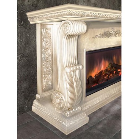 Электрокамин «Сенатор» (светлый мрамор)+Premier S86