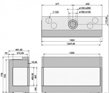 Газовый камин BellFires Corner Bell Large Газовый камин BellFires Corner Bell Large