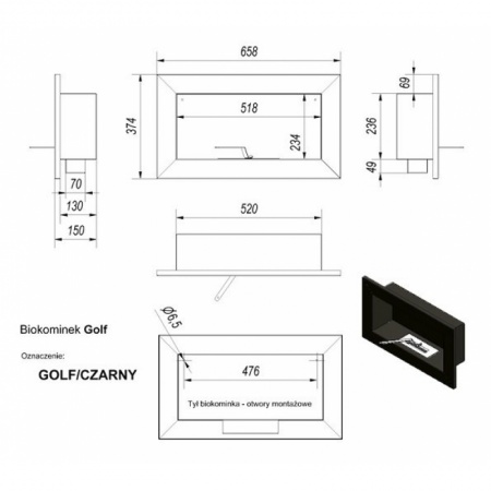 Биокамин Kratki GOLF ZEBRA Биокамин Kratki GOLF ZEBRA по цене