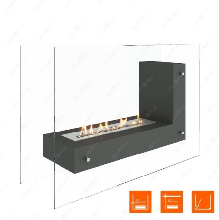 Биокамин напольный SteelHeat TETRISE 900 серый по цене 37 800 руб.