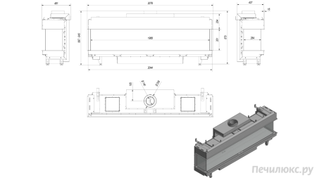 Газовая топка Kratki LEO/LP/200/NG (магистральный газ) Газовая топка Kratki LEO/LP/200/NG (магистральный газ)