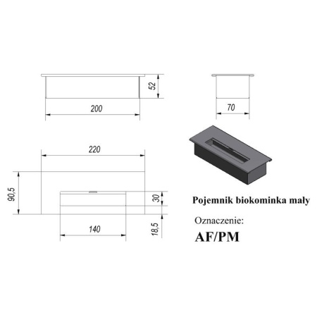 Биокамин Kratki DELTA (400*600), TUV по цене €182